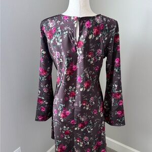 GAP Dark Floral Long Sleeve Dress